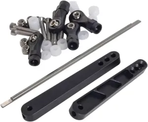 for Rock for Racing Rig for Axial RR10 Bomber 90053 90048 AX31331 1/10 Metal Rear Sway Bar Set Panhard-Bar Linkage Kit RC Upgrade Parts RC Car DIY Parts(Black)