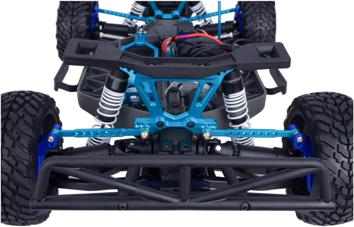 for Traxxas BL-2S for Slash 4x4 4WD 1/10 1Set Aluminum Alloy Front and Rear Shock Tower RC Car Replacement Upgrade Parts RC Car DIY Parts(Blue)