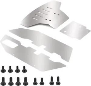 for Traxxas for Slash 2WD 1/10 Stainless Steel Front and Rear for Chassis Protector RC Car Upgrade Parts Accessories Replacement RC Car DIY Parts