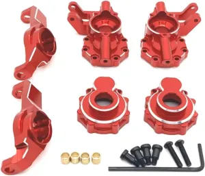 for Traxxas for TRX4 for TRX6 4WD HB R1001 R1002 R1003 1/10 Front Axle Steering Cup C for Seat RC Crawler Car Upgrade Parts RC Car Accessories(Red)