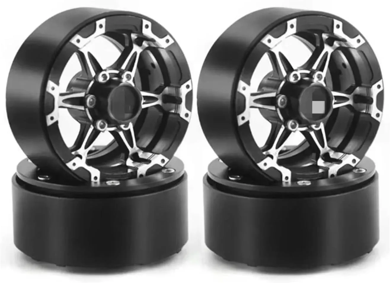 for TRX4 D90 4PCS 1.9 in Aluminum Alloy Wheels RC Car Crawler Vehicle Parts and Accessories Upgrade and Replacement Use RC Car DIY Parts