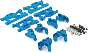 for WLtoys 144010 144001 144002 124016 124017 124018 124019 Metal Upgrade for Swing Arm Steering Cup Set of 5 RC Car Parts Replacement RC Car DIY Parts(Blue)