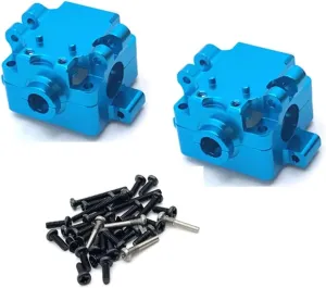 for WLtoys 284131 K969 K979 K989 K999 P929 P939 1/28 2PCS Metal Upgrade Gearbox RC Car Parts Parts Upgrade Multiple Colors Available RC Car DIY Parts(Blue)