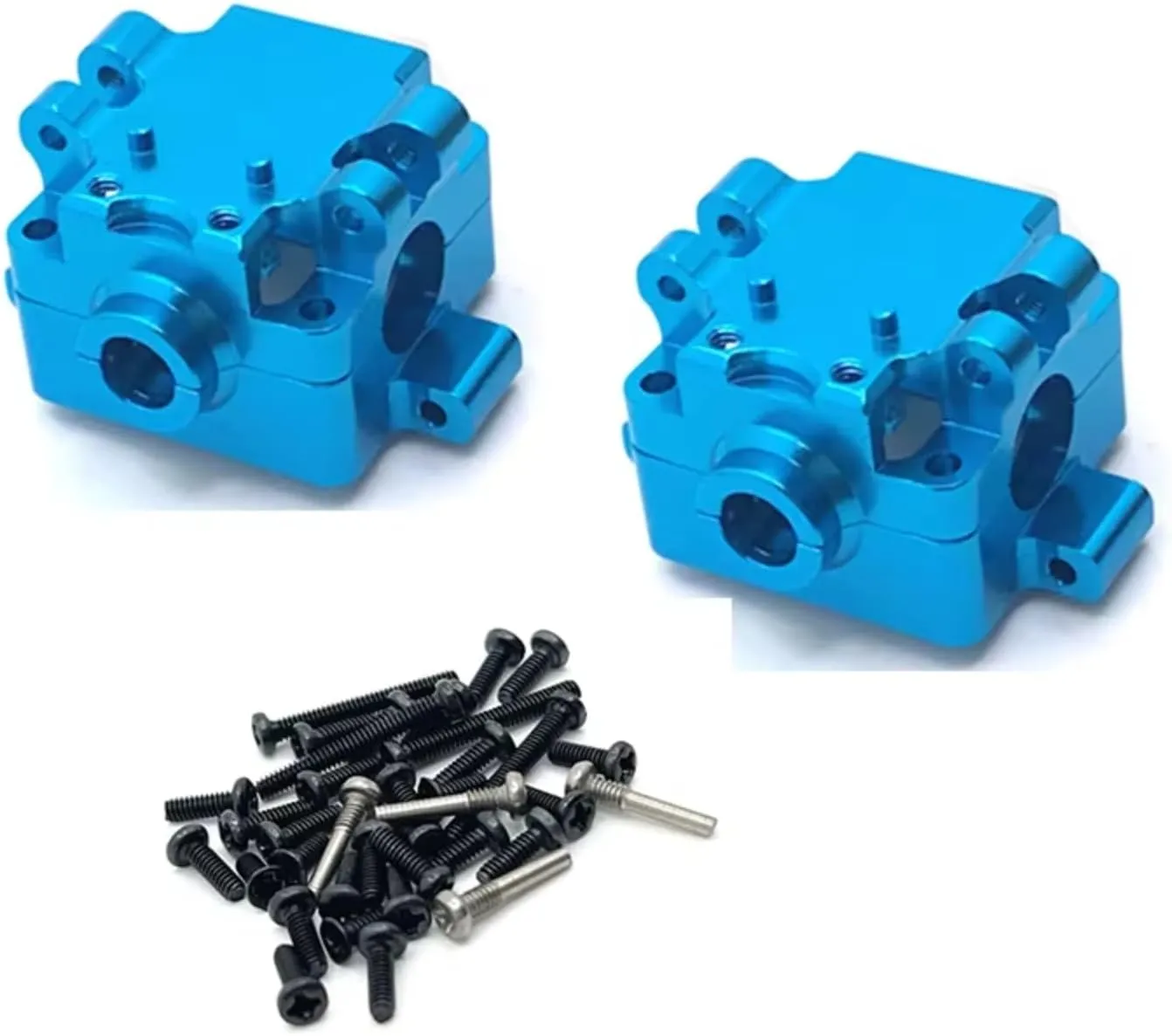 for WLtoys 284131 K969 K979 K989 K999 P929 P939 1/28 2PCS Metal Upgrade Gearbox RC Car Parts Parts Upgrade Multiple Colors Available RC Car DIY Parts(Blue)
