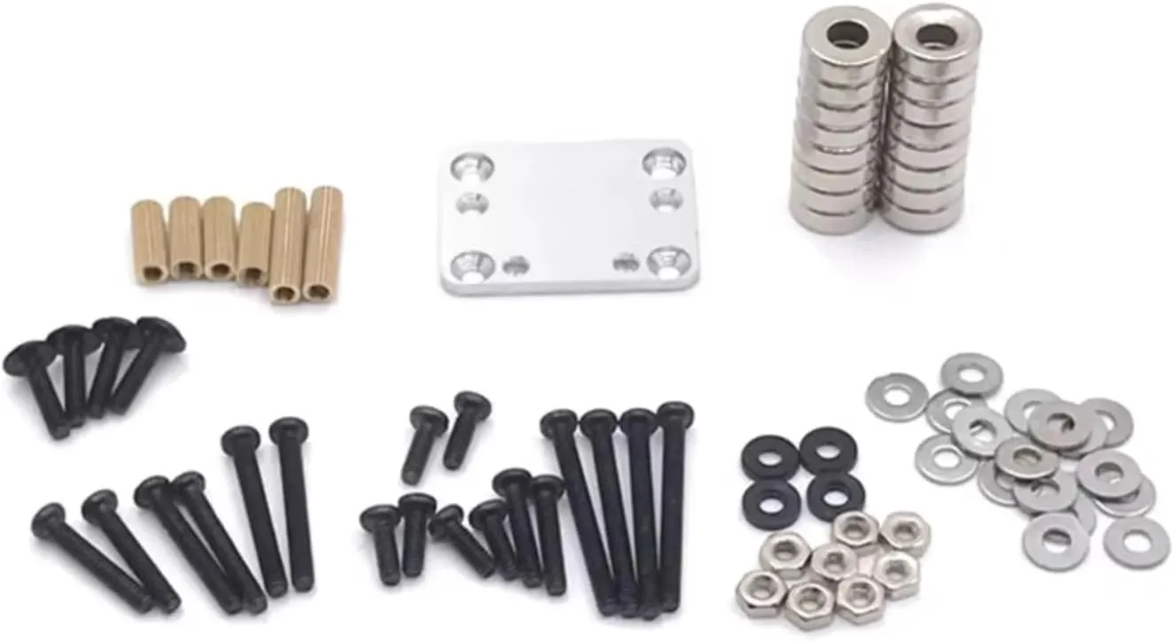 for Wltoys K969 K979 K989 K999 P929 P939 284131 for MINI-Q 1/28 Metal Shell Adjustment Fixation RC Car Upgrade Accessories Replacement RC Car DIY Parts(Silver)