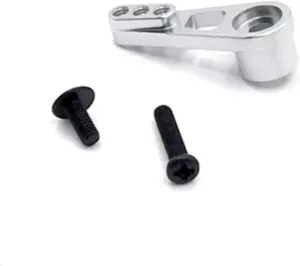 for Wltoys Suitable 12427 12428 12423 12429 Flyover 25T Metal Steering Arm Remote Control Car Accessories Upgrade Parts and Accessories RC Car DIY Parts(Silver)