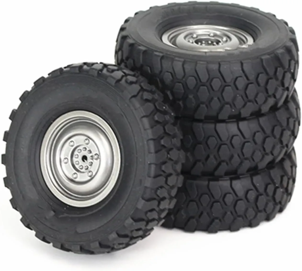 for WPL for C14 C24 C34 B14 B24 LDRC P06 RC Car Upgrade Parts Accessories 4pcs 72mm Soft Tire Wheel RC Car Repair Kit