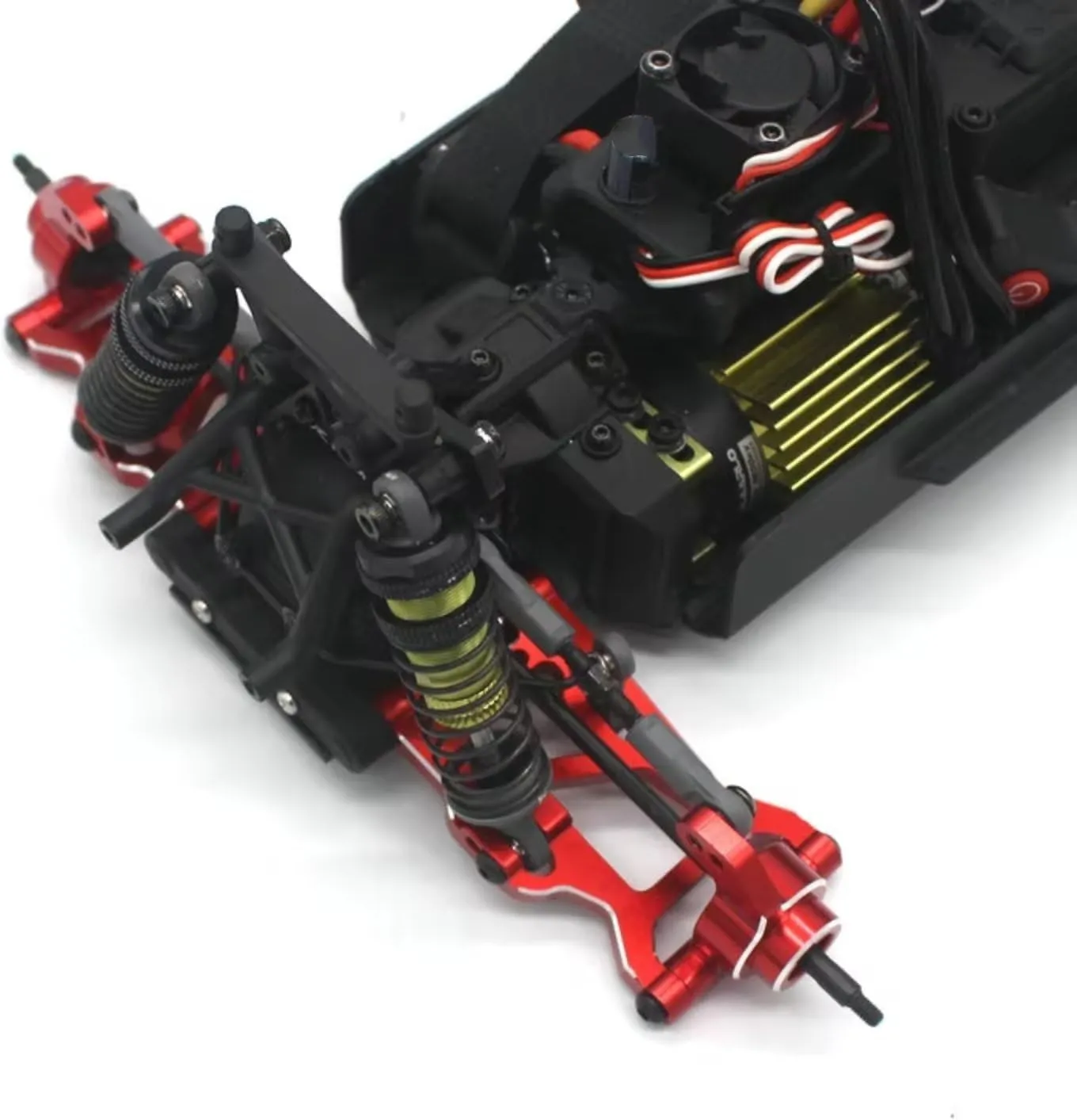 for ZD for Racing for Gladiator MT16 BX12 X12S MT14R PT14Rb 1/16 1/14 Metal Rear Wheel Accessories RC Remote Control Car Parts RC Car DIY Parts(Red)