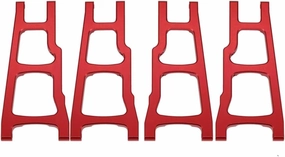 for Traxxas for Slash 4x4 for Rustler for Stampede XO-1 1/10#3655X 4Pcs Alloy Front & Rear Lower Suspension Arms RC Upgrade Parts RC Car DIY Parts(Red)