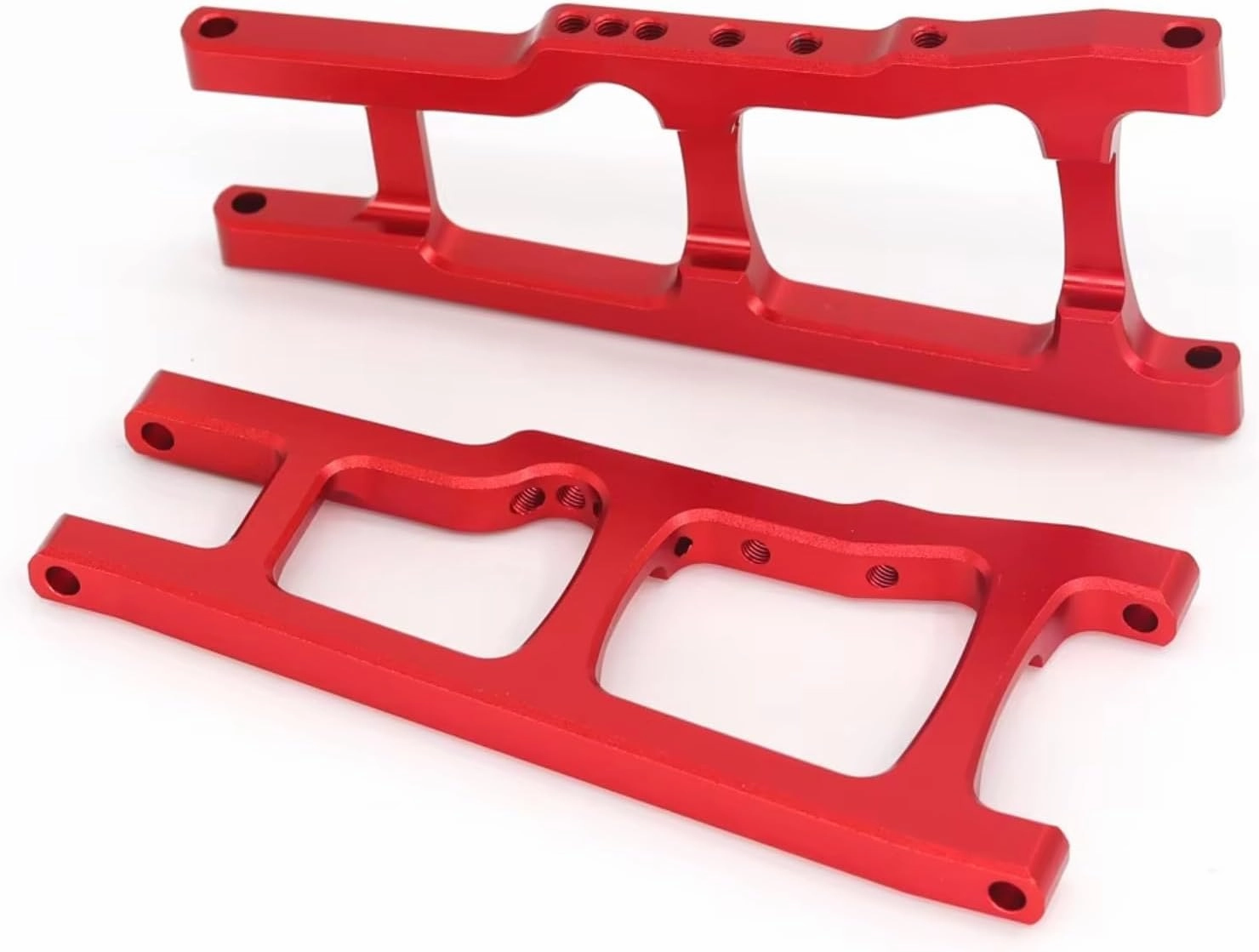 for Traxxas for Slash 4x4 for Rustler for Stampede XO-1 1/10#3655X 4Pcs Alloy Front & Rear Lower Suspension Arms RC Upgrade Parts RC Car DIY Parts(Red)