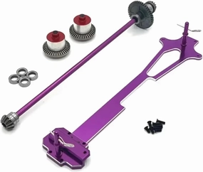 for Wltoys 124007 124016 124017 124018 124019 1/12 Center Drive Shaft Assembly Reduction Gear 27T Motor Gear RC Car Upgrade Parts RC Car DIY Parts(Purple)