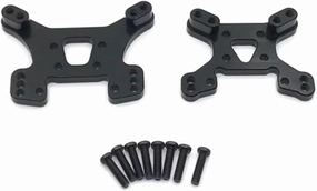 For Wltoys 124017 124019 144001 144010 Rc Car Metal Upgrade Parts Front And Rear Shock Absorber Accessories Part Upgrades And Replacements RC Car DIY Parts(Black)
