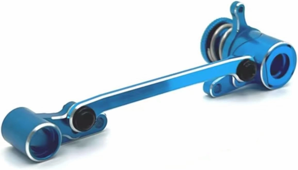 for Wltoys 144001 144010 124007 124008 124016 124017 124018 124019 Metal Steering Assembly RC Car Upgrade Parts Accessories RC Car DIY Parts(Blue)