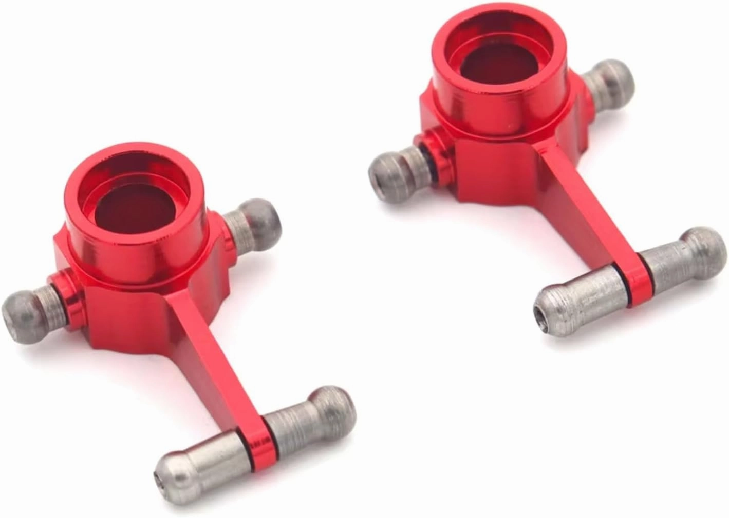 for Wltoys 284131 K969 K979 K989 K999 P929 P939 1/28 4Pcs Metal Front & Rear Steering Cup RC Car Upgrade Parts RC Car DIY Parts(Red)