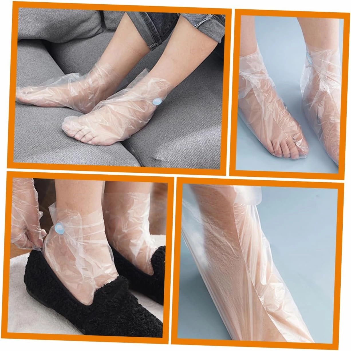FRCOLOR 5 Sets Disposable Pedi Liners Foot Soak Covers Moisturizing Foot Socks Spa Plastic Covers