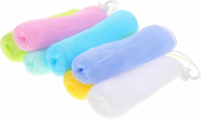 FRCOLOR 7pcs Soap Pouch Portable Foaming Net for Body Cleansing Skin Friendly Material Easy to Suspend for Shower and Bath Use