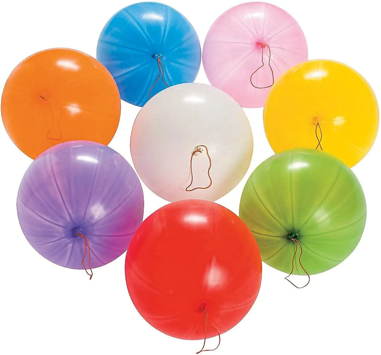 Fun Express Bulk Punch Balloons - 250 Pack in Bright Colors - Party Toys and Favors