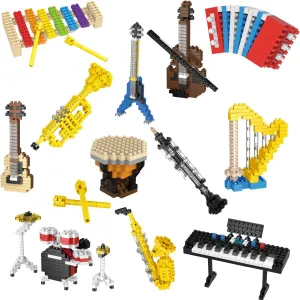 FUN LITTLE TOYS Mini Building Blocks for Goodie Bag Stuffers, Kids Building Toys, prizes for Kids Classroom Toy Building Sets, Party Favors 12 Boxes Christmas Stocking Stuffers