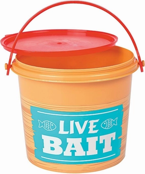 Fun Express Little Fisherman Live Bait Pails with Lids – Perfect for Fishing Party Supplies – Themed Events Outdoor Adventures and Kids’ Party Favors – Blue Color Fun and Functional – 12 Pieces