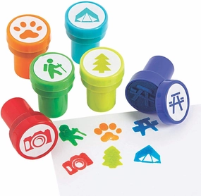 Fun Express Self-Inking Bright Color Plastic Stampers – Fun Party Favors for Birthdays Halloween Christmas Valentine's Day & More – Mess-Free Vibrant Stamps for All Occasions – 24 Pieces