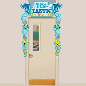 Fun Express Under The Sea Door Border - 3 Ft. x 5 Ft. Cardstock - Classroom Decoration - 9 Pieces - Ideal for Kids' Learning & Activities - Fun & Vibrant Design
