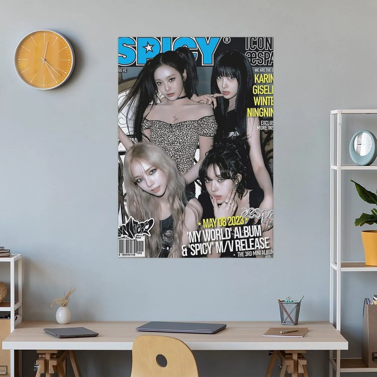 Fxaiui A-ESPA Idol Posters Wall Tapestry Decorative Canvas Merch Use for Party Bedroom Living Room＆Dorm 28x40inch(70x100cm)