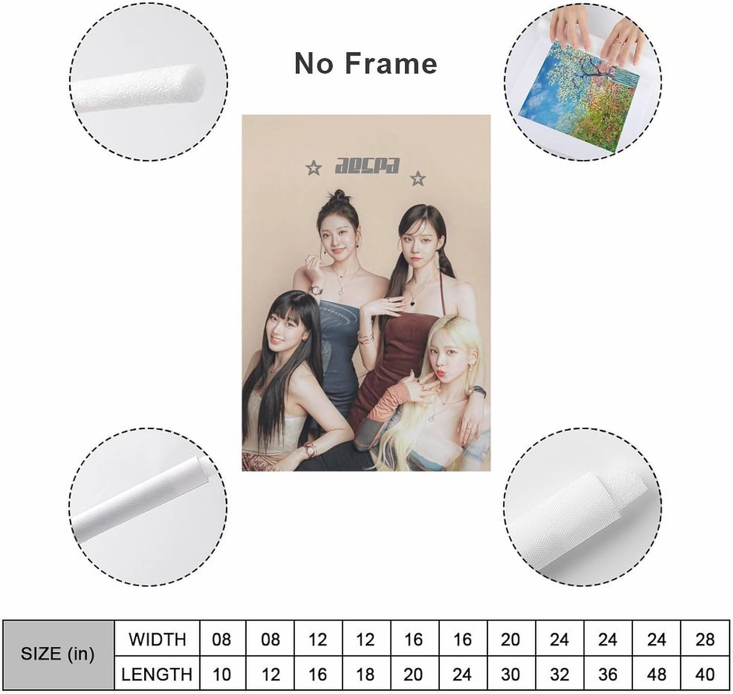 Fxaiui A-ESPA Idol Posters Wall Tapestry Decorative Canvas Merch Use for Party Bedroom Living Room＆Dorm 28x40inch(70x100cm)