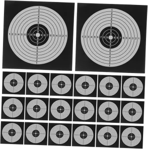 GALPADA 100pcs Sheets Shooting Target Paper Portable Convenient Markers Convenient Targets Convenient Precision Decals Practice Equipment Target Markers Target Shooting Essentials Black