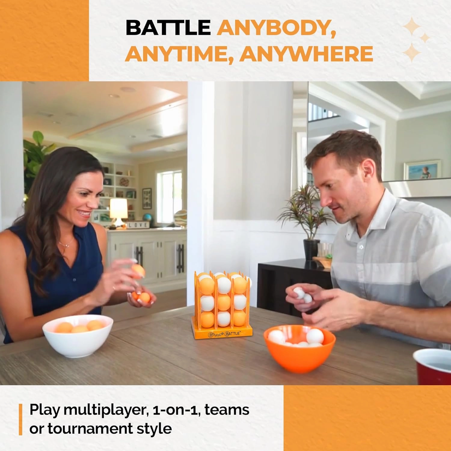 Game Set (Marbled Edition) Multiplayer Fun Games for Kids & Adults - Bounce Ball Games w/Multiple Battle Styles - Ultimate Family Games - Gifts for Teenage Boys & Girls