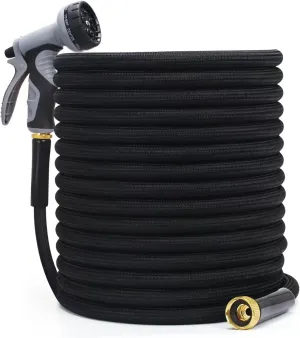Garden Hose, Portable,Lightweight, Leak-Proof Metal interface,Water Hose for Yard, No-Knots, Wear-Resistant, NON-EXPANDABLE Ultra Lightweight,Sturdy, Flexible, 3/4GHT, Garden (100FT)
