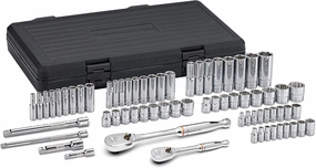 GEARWRENCH 68 Pc. 1/4" & 3/8" Drive Mechanics Tool Set, 6 & 12 Pt., Standard & Deep, SAE/Metric - 83000