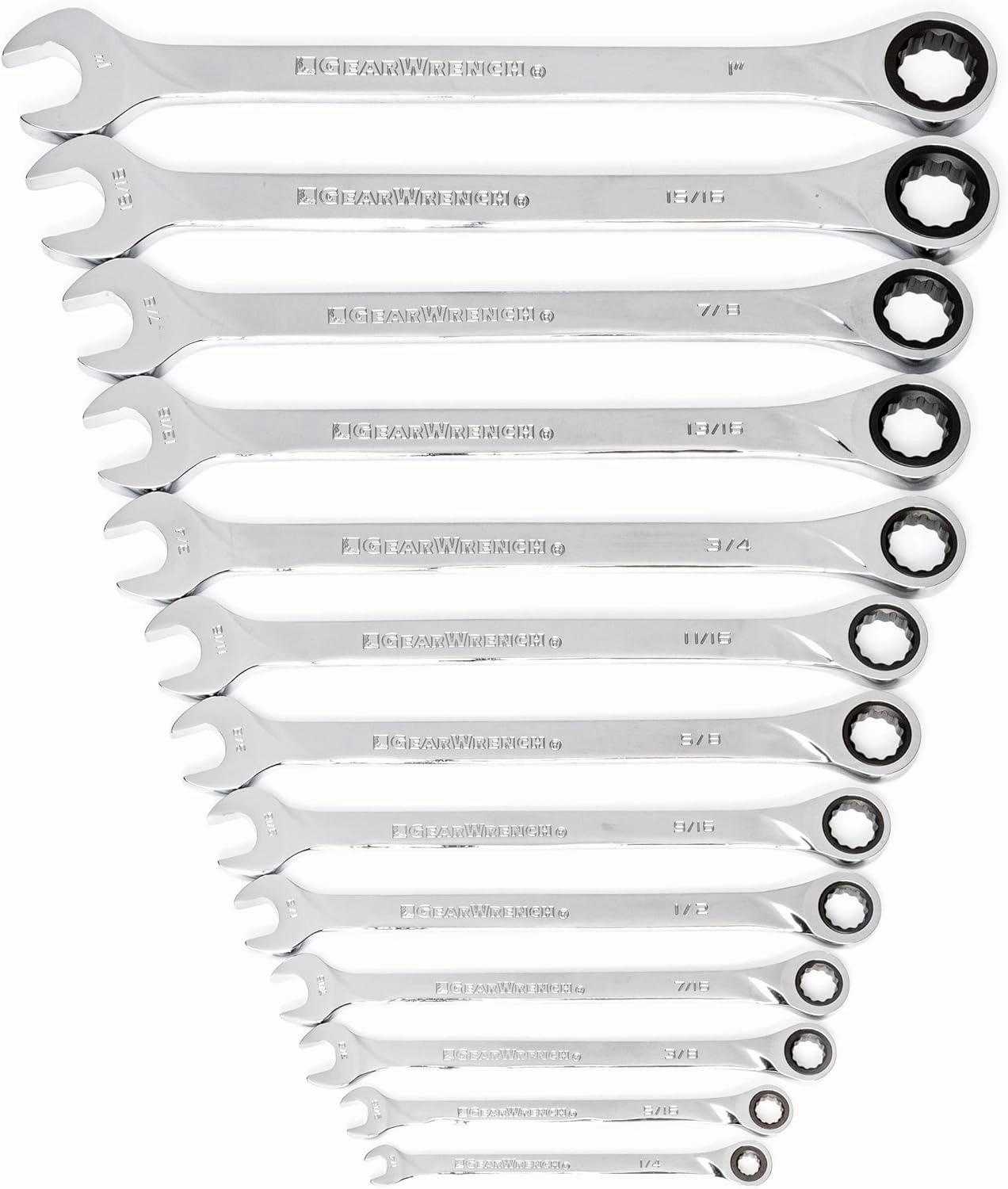 GEARWRENCH XL Ratcheting Combination SAE Wrench Set 13 Pc., 12 Point - 85199