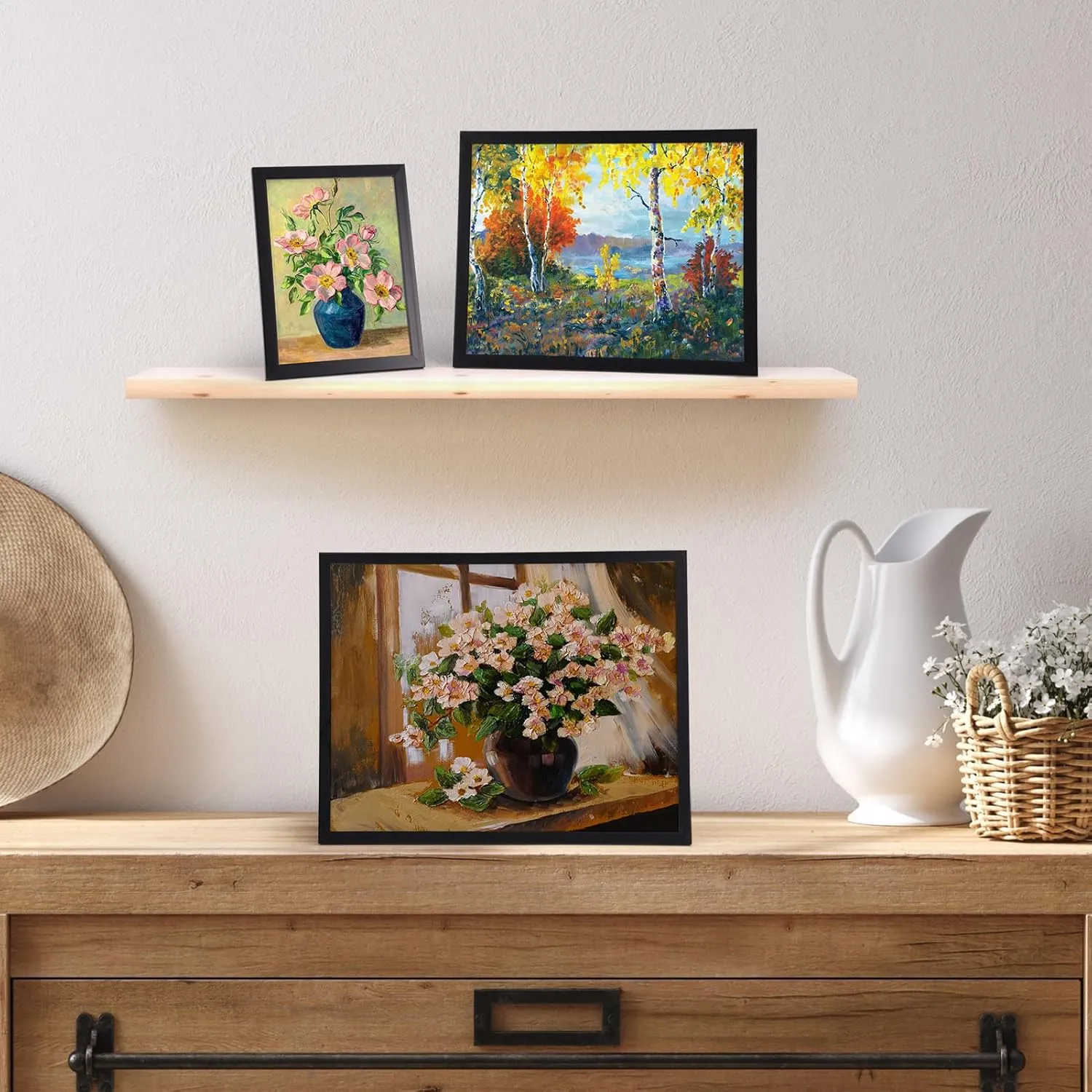Giftgarden 14 Pack Black Picture Frames with Mat for Various Sizes Photos, Assorted Matted Frame Set Including Two 11x14, Six 8x10, Six 5x7, Gallery Frame Collage for Wall or Tabletop Display
