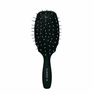 Gimme Hair Brush - Mini Travel Detangler Brush for Medium Hair with Anti-Static, Heat-Resistant & Flexible Nylon Bristles - Hair Tools for Women, Teens & Girls, Black