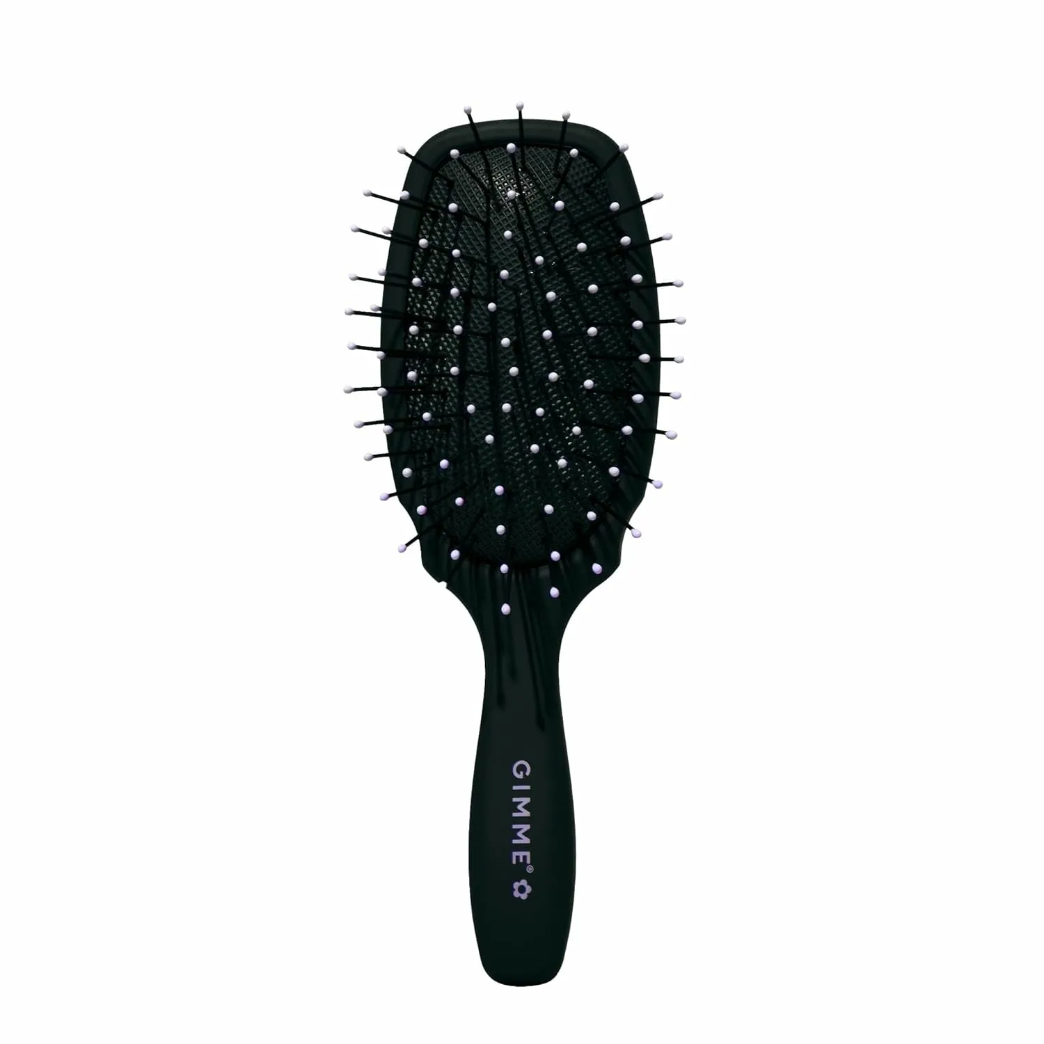 Gimme Hair Brush - Mini Travel Detangler Brush for Medium Hair with Anti-Static, Heat-Resistant & Flexible Nylon Bristles - Hair Tools for Women, Teens & Girls, Black