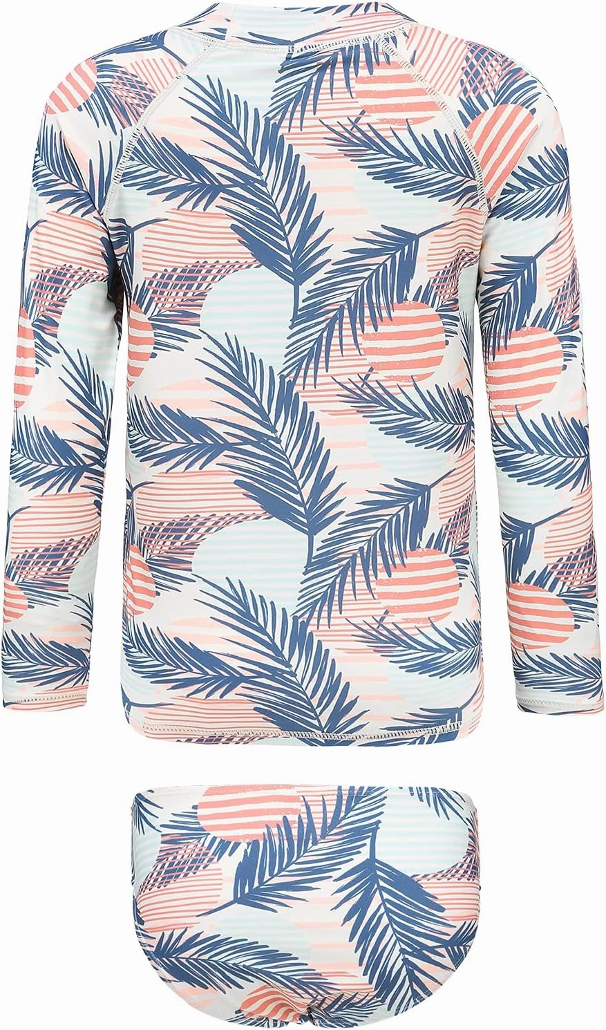 Girls Two Piece Rash Guard Swimsuits Set Long Sleeve Bathing Suit with UPF 50  Sun Protection Kids Sunsuits Swimwear Set