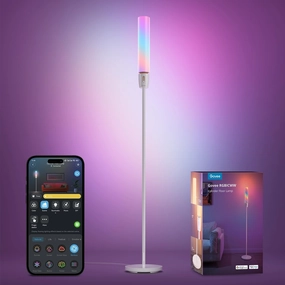 Govee RGBIC Cylinder Floor Lamp, LED Corner Floor Lamp with Wi-Fi App Control, Smart Lamp with 64  Scenes, DIY Mode, Music Sync, 1500 Lumens Modern Lamp for Bedroom, Living Room