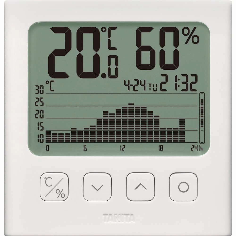 Graph with Digital Hygrometer Tt – 581 White tanita/TANITA