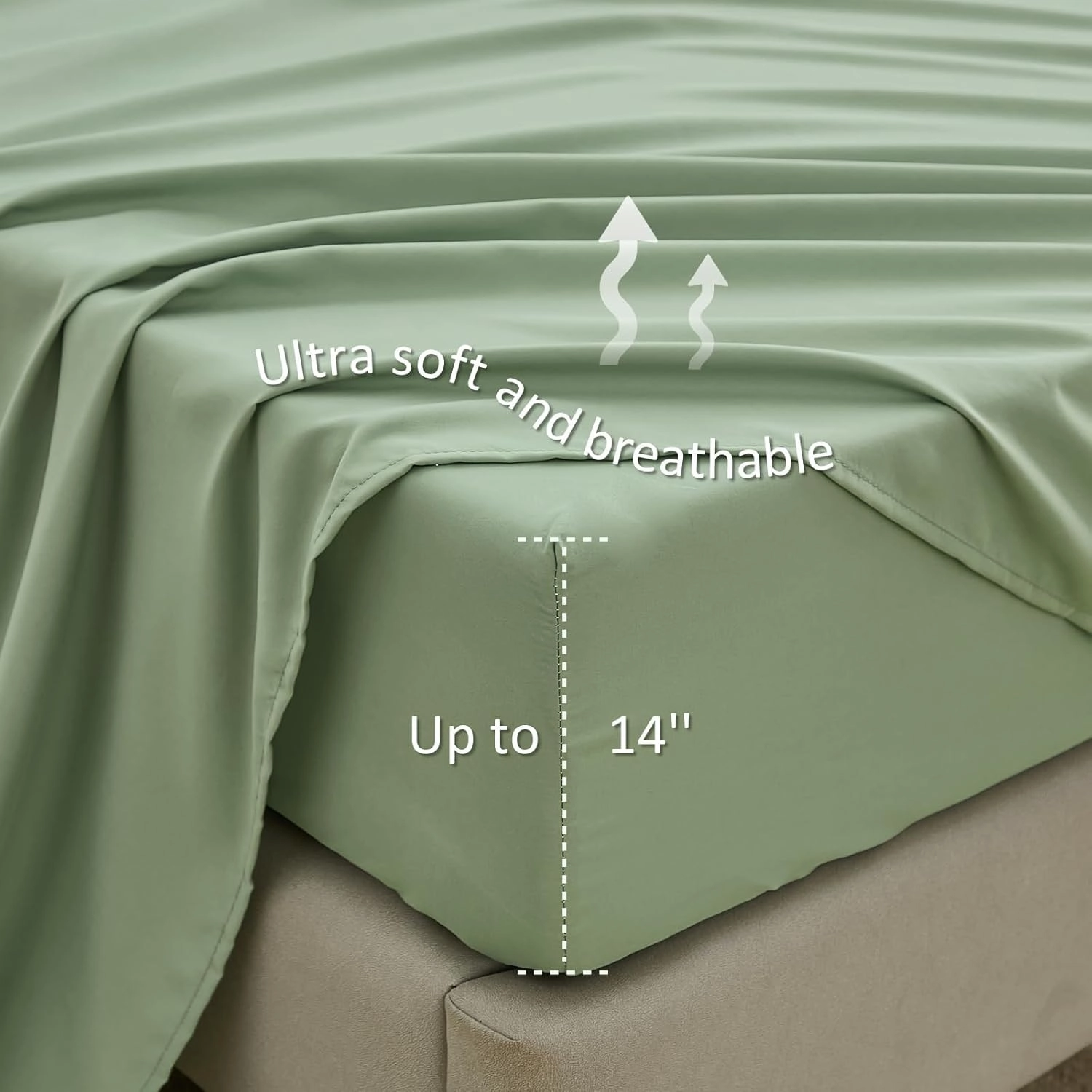 Green Branch Comforter Set Queen Size, 7 Piece Botanical Pattern Bed in a Bag with Sheet Set, Microfiber Down Alternative Reversible Olive Green Bedding Set for All Season (90''x90'')