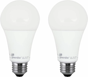 Greenlite A21 LED Light Bulb, 25W, (150W Equivalent), 2550 Lumens, 5000K Daylight, Non-Dimmable, E26 Medium Base, 120V-277V, (2 Pack)