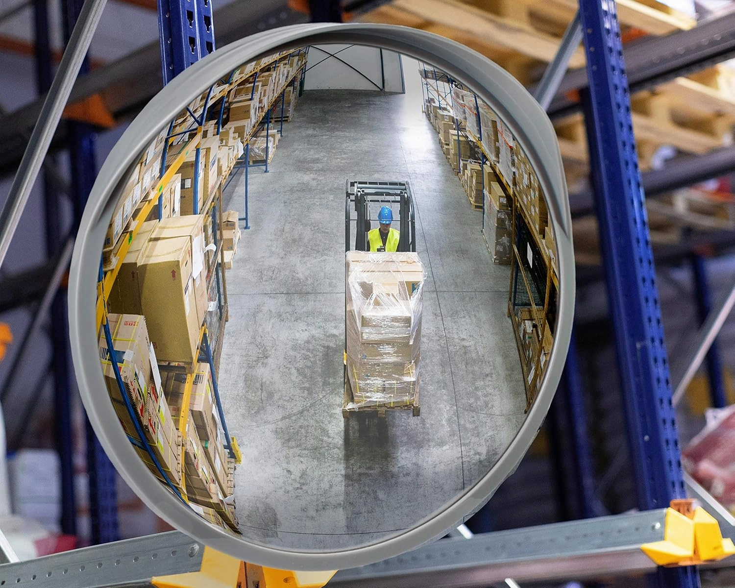 GREY 24 inch Convex Mirror, Outdoor or Indoor, Wide Angle View, Curved Traffic Safety and Security Mirror 610 mm