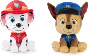 GUND Marshall and Chase Paw Patrol Plush Stuffed Animals Bundle of 2 Characters, 6 inch