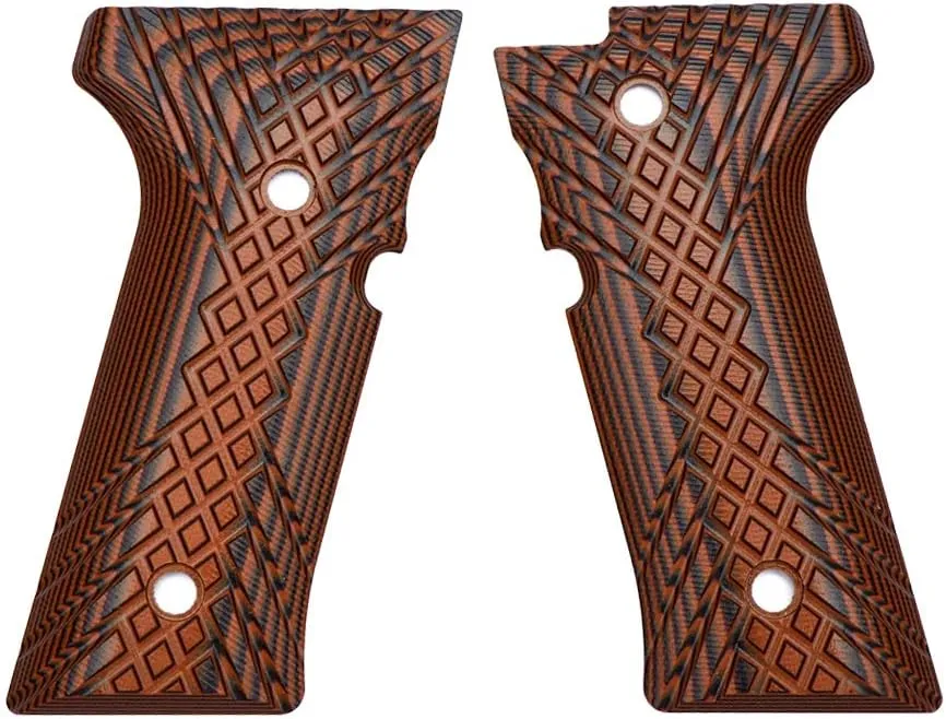 Guuun G10 Grips for Beretta 92 Vertec & Beretta M9A3 Beretta 92X Not fit 92x performance, Crosshatch Texture