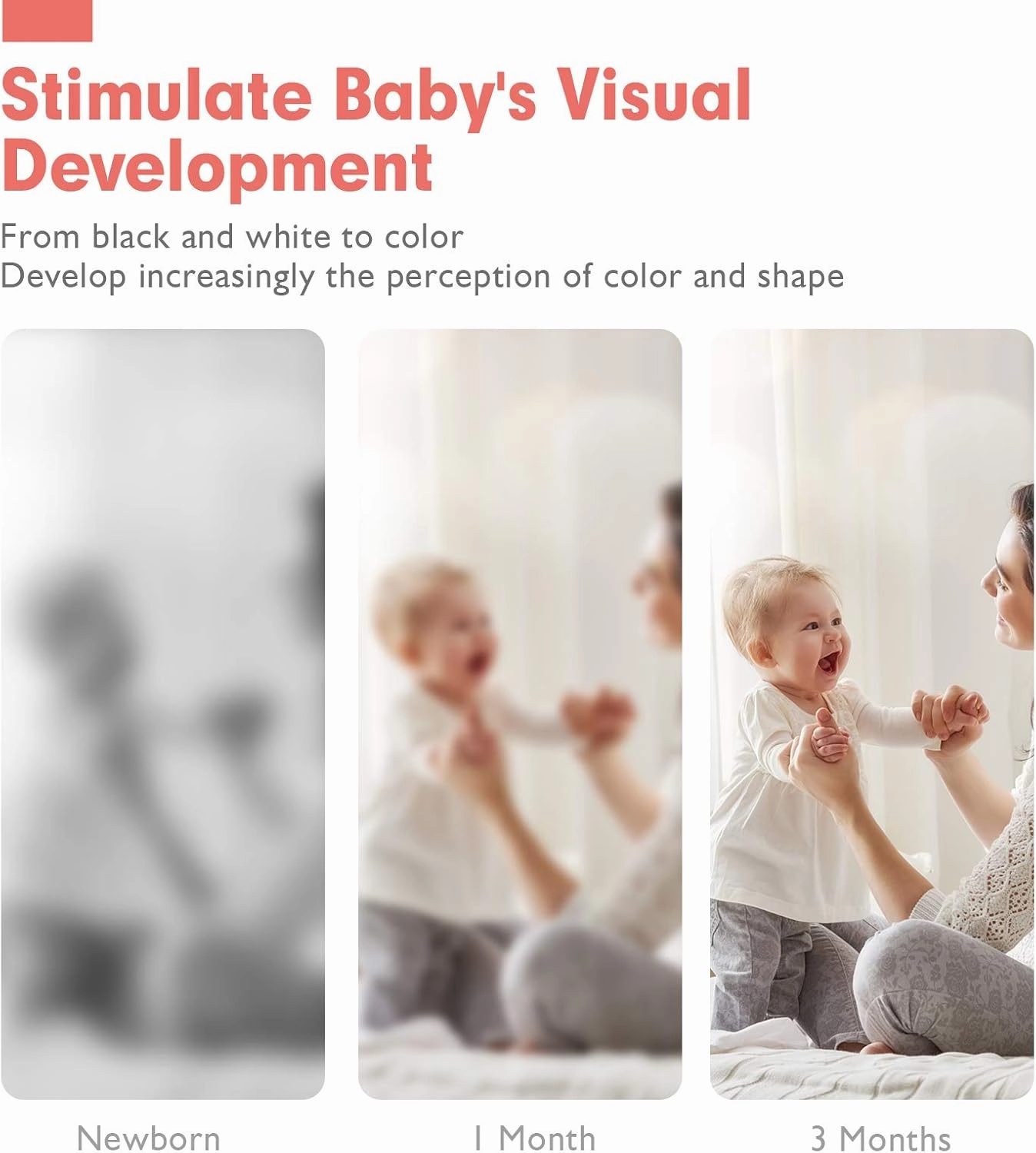 hahaland Flash Cards Baby Visual Stimulation Cards for 0-3-6-12-36 Months, 0-3 Months Infant Newborn Tummy Time Toys Gifts 6''×6'' Large for Sensory Development Black White Card Set