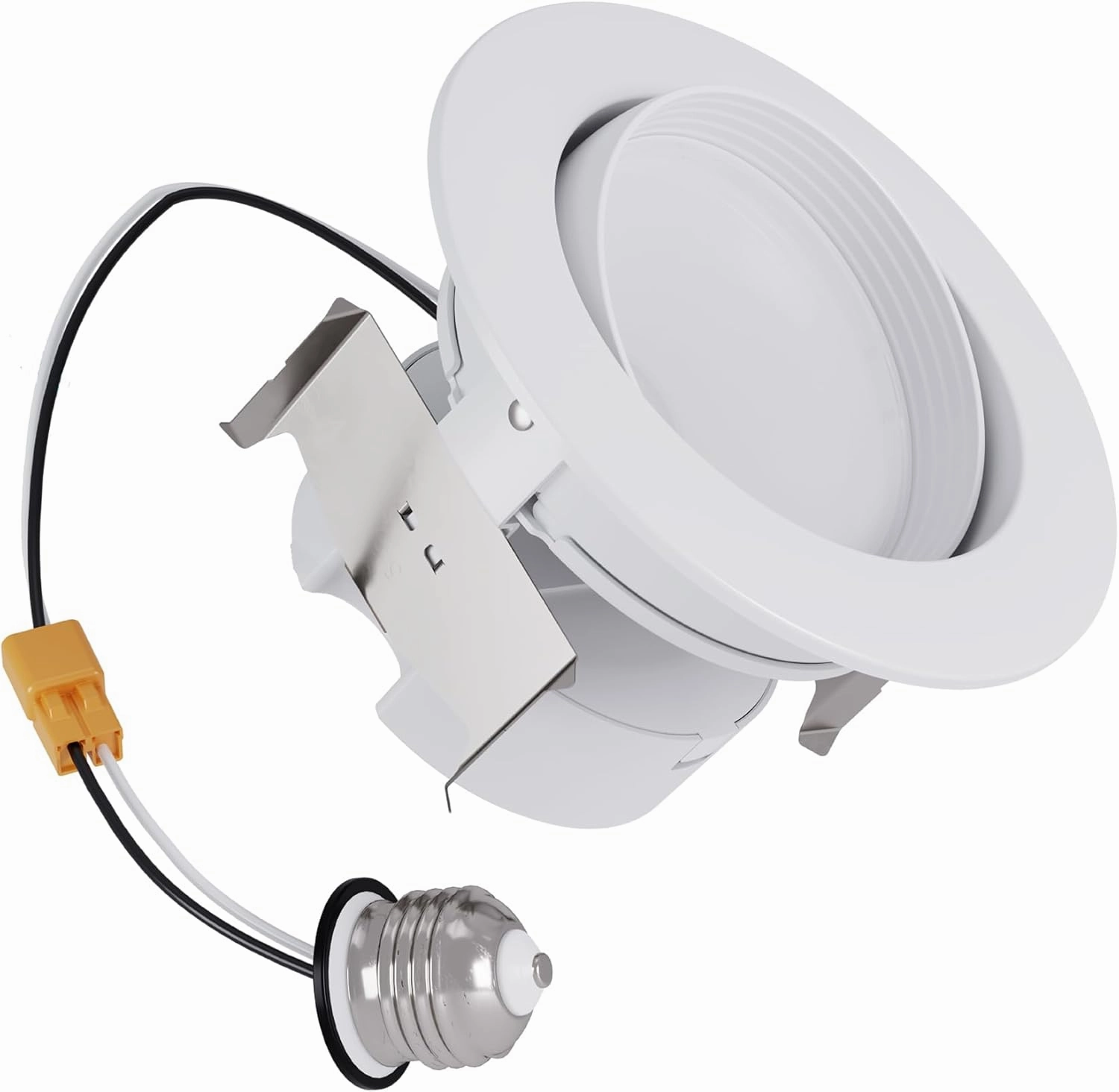 HALO RA 4-Inch Recessed LED Trim Downlight with Adjustable Gimbal, Selectable Lumens and Color Temperatures, Dim-to-Warm - RA4LS9FSD2W1EWH