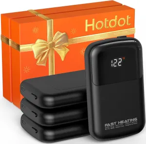 Hand Warmers Rechargeable 2 Pack with Gift Box, Portable Electric Hand Warmer with LED Display Battery and Temperature, Fast Heating, for Men, Women, Hunting Camping