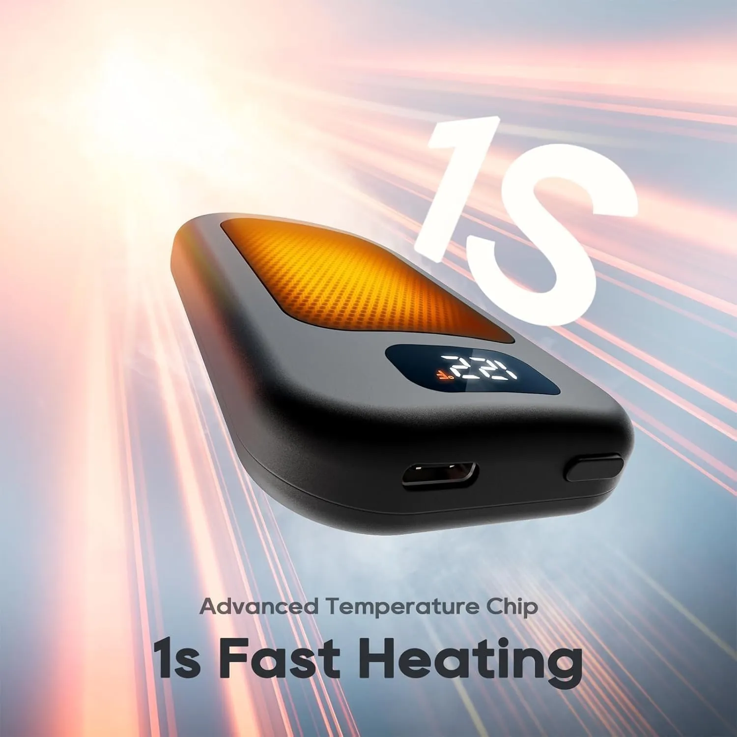 Hand Warmers Rechargeable, 6400mAh Electric Hand Warmers, AI Smart Chips 20Hrs Long Safe Heat, Portable Pocket Heater, Outdoor Camping Hunting Golf Accessories