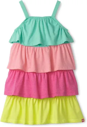 Hatley Girls' Tiered Dress (Toddler/Little Big Kid), Bright Rainbow