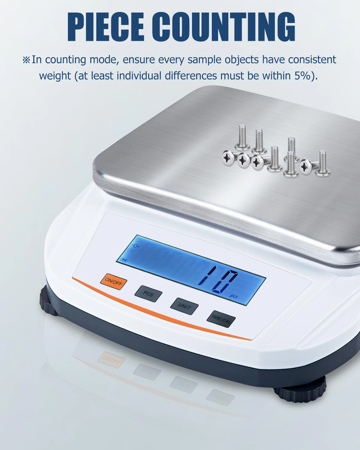 High Precision Lab Analytical Balance, Digital Lab Scale, Max 5000g, Sensitivity 0.01g, Stainless Steel, Multi-Function (g/ct/oz/lb), for Laboratories, Schools, Scientific, Jewelry, Kitchen