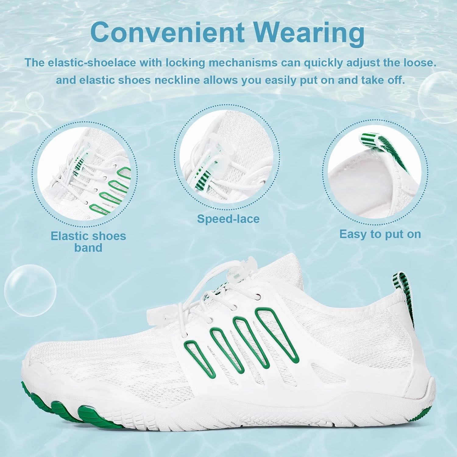 Hike Barefoot Water Shoes for Women Men Footwear, Quick Dry Wide Toe Box Pro Beach Swim Athletic Sports Shoes, Non-Slip Lightweight Aqua Shoe for Pool Hiking Walking Kayaking Diving Surfing